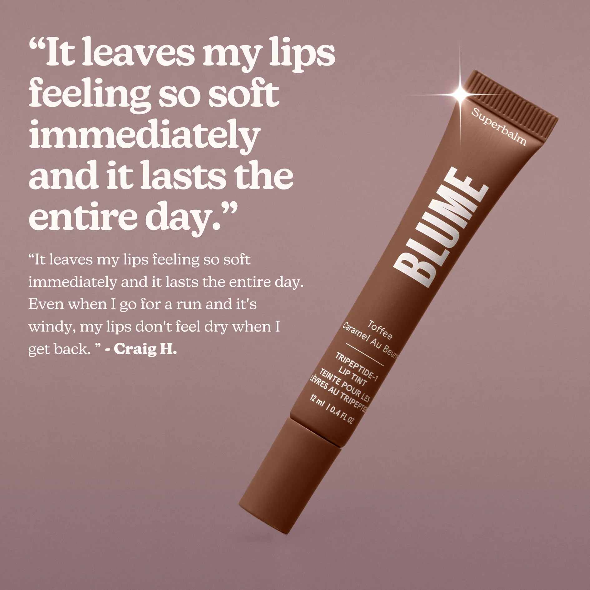 Superbalm Tripeptide-1 Lip Tint in Toffee - Image 10