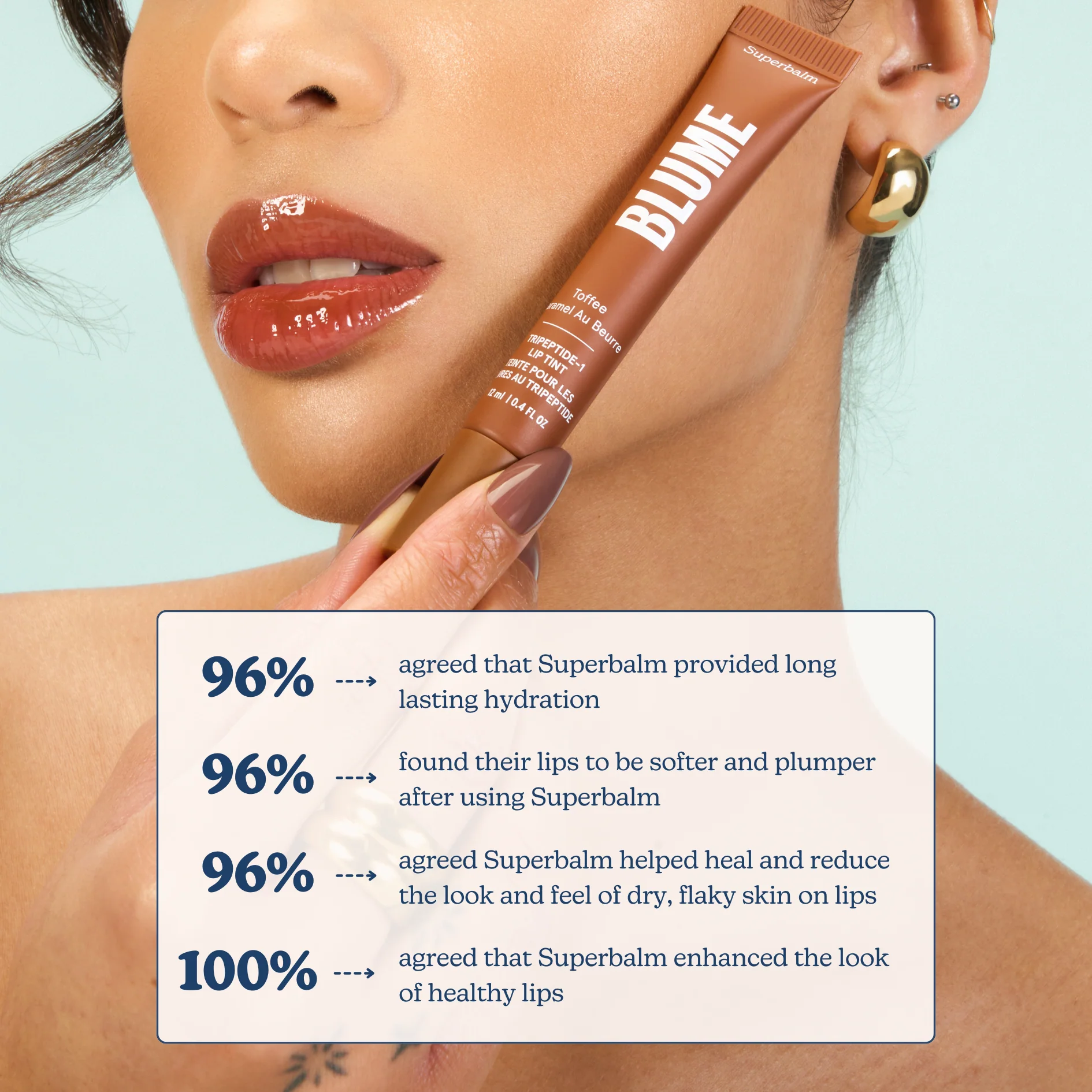 Superbalm Tripeptide-1 Lip Tint in Toffee - Image 5