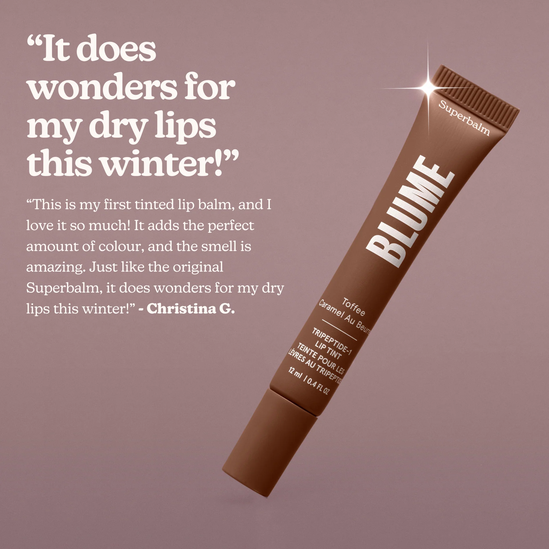 Superbalm Tripeptide-1 Lip Tint in Toffee - Image 8